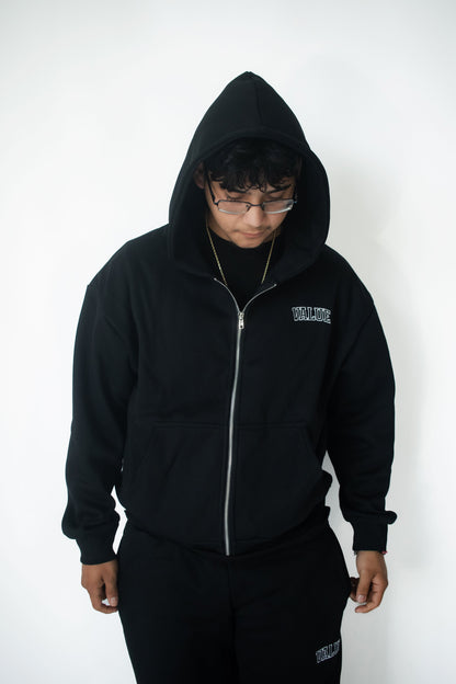 Black Value Zip-Up